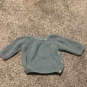 H&M Cozy Infant Blue Button-Up Sweater 100% cotton